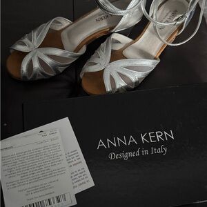 Silver Women's dance shoe leather sole and upper excellent for ballroom dance